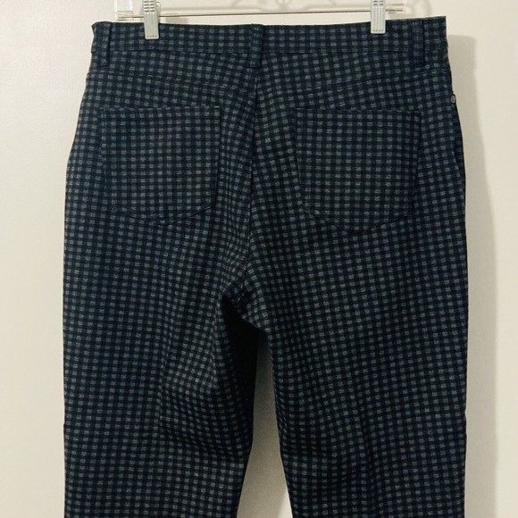 Gloria Vanderbilt Amanda Ponte Jean Pants Women’s 16 Plaid Check Black Gray - Picture 7 of 12